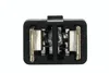 A close-up, studio shot of a black electrical connector with silver metal contacts, isolated on a white background. Anteprima dell’immagine prodotto