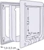 TRIXIE 4-Wege Freilauftür, elektromagnetisch - weiß - 21,1 Produktbild-Vorschau 3