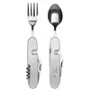 Camping-Besteck - 6-fach Multi-Tool-Besteck - Klapp-Besteck Produktbild-Vorschau 2