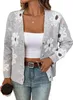 ASKSA Damen Strickjacke V-Ausschnitt Langarm Lose Produktbild-Vorschau 2