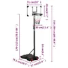 vidaXL Cavalletto da basket trasparente 216-250 cm in Anteprima dell’immagine prodotto 7