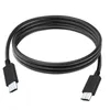A black USB-C to USB-C cable coiled on a white background. Anteprima dell’immagine prodotto
