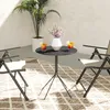 Outsunny Gartentisch  Ø60 x 71 cm, Wetterfest Balkontisch Produktbild-Vorschau 9