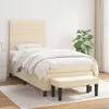 vidaXL Boxspringbett mit Matratze Creme 80x200 cm Stoff Produktbild-Vorschau 2