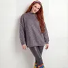 Strickpullover Damen Grobstrick Pullover Mock Neck Kragen Produktbild-Vorschau 4