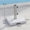Outsunny Sonnenschirmständer aus Granit 21kg Schirmständer, Produktbild-Vorschau 3