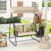 Outsunny Hollywoodschaukel Rattan 2-Sitzer Gartenschaukel Produktbild-Vorschau 9