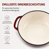 6L Gusseisen Topf Schmortopf mit Deckel emailliert Bräter Produktbild-Vorschau 5