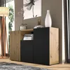 Cassettiera AURIS 3D 135 cm Mobile a 3 ante Rovere Anteprima dell’immagine prodotto 2