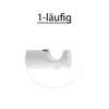 MDEKOR Wandträger 1-läufig Weiß Glänzend P Wandhalter mit Produktbild-Vorschau 5