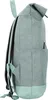 Side view of a gray and mint green rucksack. Produktbild-Vorschau