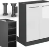 Kücheninsel Vicco Fame-Line Weiß Hochglanz/Anthrazit 90 cm Produktbild-Vorschau 5