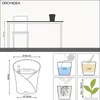 Lechuza Samozavlažovací květináč Orchidea 18 cm, bílá Náhled obrázku produktu 13