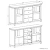 Sideboard grün mit Eiche Lefkas Nb. EPSOM-83 Glaseinsatz Produktbild-Vorschau 5