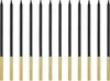 Candele di compleanno 14cm lisce set da 12 nero oro Anteprima dell’immagine prodotto 1