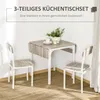HOMCOM 3 TLG Sitzgruppe Essgruppe mit 2 Stühlen und Tisch Produktbild-Vorschau 4