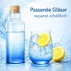 2x Wasserkaraffe 1,25L Smoke Blau Karaffe mit Korken Deckel Produktbild-Vorschau 7