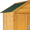 Armoire de jardin Kadi 80,5 x 60 x 213,5 cm - marron Voir les images du produit 8