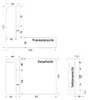Technical drawings and dimensions of a product part. Produktbild-Vorschau