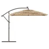 vidaXL Ombrellone con palo in acciaio marrone 269x269x235 Anteprima dell’immagine prodotto 4
