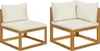 set di divani a 2 pezzi con cuscini bianco crema in legno Anteprima dell’immagine prodotto 1