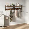 Relaxdays Wandgarderobe, set van 2, met 4 dubbele haken, Productafbeelding-voorbeeld 2