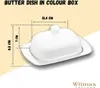 Wilmax Butterdose 19 × 12,5 × 8,5 cm Weiß aus Porzellan Produktbild-Vorschau 3
