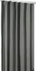A close-up of a gray curtain hanging from a white curtain rod. Produktbild-Vorschau