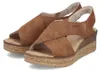 Rieker Damen Sandalette mit Kreuzbandage Plateau und Produktbild-Vorschau 8
