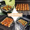 BBQ Grillspieße Set 6 Stück Edelstahl mit klappbarem Produktbild-Vorschau 5
