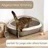 2er Set Katzenklo Ecke XXL Eck Katzentoilette mit Rand ohne Produktbild-Vorschau 4