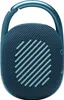 A blue JBL CLIP 4 Bluetooth speaker with a carabiner clip. Voir les images du produit