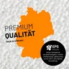 A graphic overlay of Germany with text indicating premium quality and made in Germany, set against a background of small white spheres. Produktbild-Vorschau