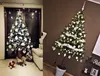 Two Christmas trees decorated with white ornaments and lights, one in a room with a window and furniture, the other in a room with a brown wall and shelves. Podgląd zdjęcia produktu