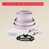 Tefal L830SB, Zestaw mieszany, Różowy, Aluminium, Podgląd zdjęcia produktu 5