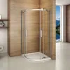 90x90x195cm Duschkabine Viertelkreis Runddusche 6mm nano Produktbild-Vorschau 2