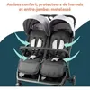 Bambisol DS209 GRAU SCHWARZ – Zwillingskinderwagen Produktbild-Vorschau 4