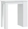 vidaXL Barový stůl s policí bílý 102x50x103,5 cm Dřevěný Náhled obrázku produktu 1