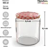 12x 405 ml zavařovací sklenice TO82 s červeno-bílým Náhled obrázku produktu 2