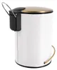 Metall-Abfalleimer mit goldenem Deckel und Fallbremse, 3 l, Produktbild-Vorschau 3