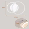 ZMH LED plafoniera plafoniera camera da letto 2 anelli Anteprima dell’immagine prodotto 2