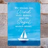 Segelboot Metallschild XL in 21x28 cm mit Spruch Segel Produktbild-Vorschau 7