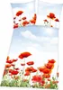 A bedding set with a poppy flower print against a sky background. Produktbild-Vorschau