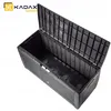 An open, dark brown plastic storage box with its lid raised, shown from a high angle against a white background. Podgląd zdjęcia produktu