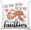 Trendation - Ich Spüre Das Tier In Mir Faultier Deko-Kissen Produktbild-Vorschau 1