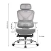 SevenComfort Ergonomischer Bürostuhl  mit Fußstütze Produktbild-Vorschau 3