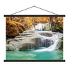 MuchoWow® Textilposter Wald - Wasserfall - Herbst 40x30 cm Produktbild-Vorschau 1