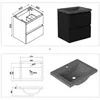 Waschtisch mit Unterschrank 50cm Alast Badmöbel Set Schwarz Produktbild-Vorschau 5
