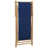 vidaXL Chaise longue bambou et toile bleu marine Voir les images du produit 14