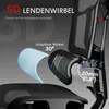 Close-up of an ergonomic office chair's lumbar support feature, highlighting its adjustability. Voir les images du produit